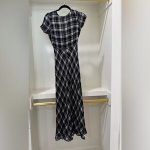 J. Crew Monochrome Plaid Dress